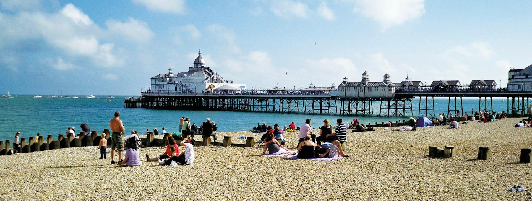 Eastbourne pier and beach